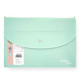   Irattasak SPOKO ReLeaf PP A/5 cipzáras és DL patentos SoftTouch menta zöld