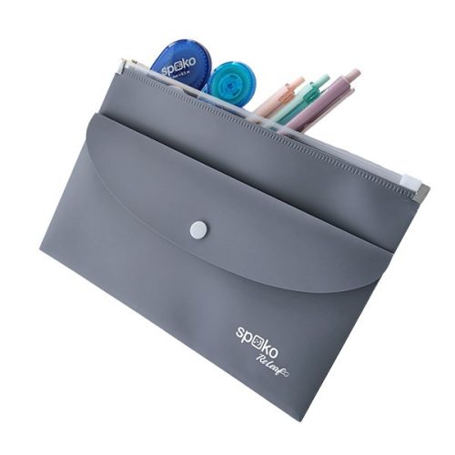 Irattasak SPOKO ReLeaf PP A/5 cipzáras és DL patentos SoftTouch szürke