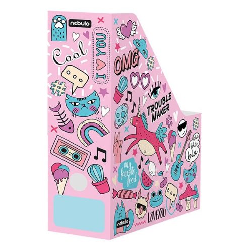 Irattartó papucs NEBULO 90 mm karton összehajtható Girl Power