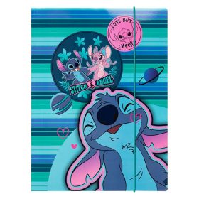   Gumis mappa COOLPACK Lilo és Stitch A/4 kék csíkos mintás