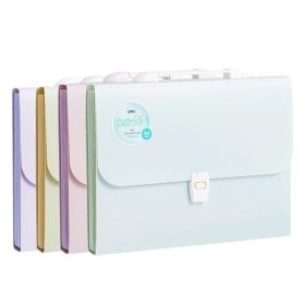   Irattartó táska DELI Colorful A/4 PP 13 rekeszes vegyes pasztell színekben