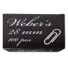 Gemkapocs WEBER'S 28mm nikkel 100 darabos