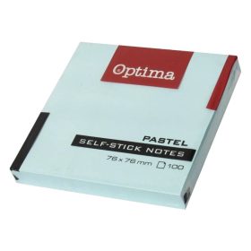   Öntapadós jegyzettömb OPTIMA 75x75mm pasztell kék 100 lap