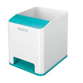   Írószertartó műanyag LEITZ Wow 2 rekeszes fehér/jégkék