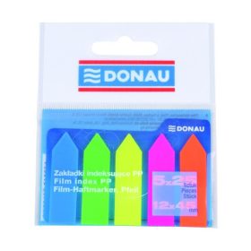   Oldaljelölő DONAU nyíl forma 12x45 mm PP vegyes neon szín 5x25 lap