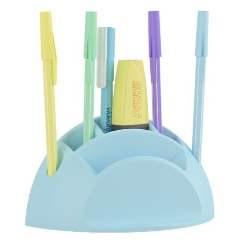 Írószertartó ICO Smart műanyag pasztell kék