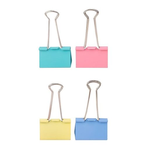 Binder csipesz DELI 19 mm színes 40 darabos