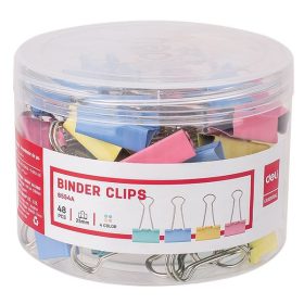 Binder csipesz DELI 25 mm színes 48 darabos