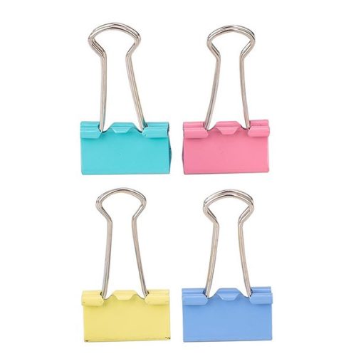 Binder csipesz DELI 25 mm színes 48 darabos