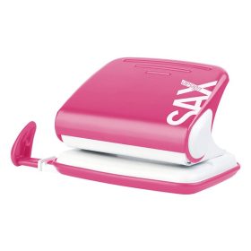   Lyukasztó SAX 318 Design 2 lyukú fém 20 lap rózsaszín PET