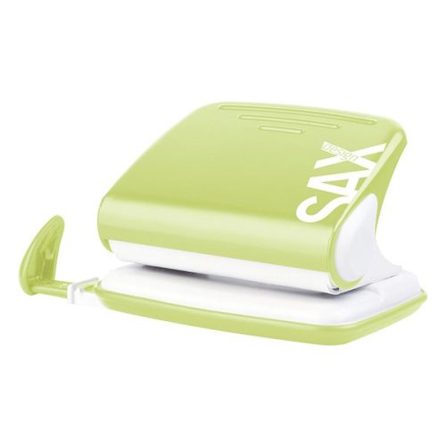 Lyukasztó SAX 318 Design 2 lyukú fém 20 lap világoszöld PET