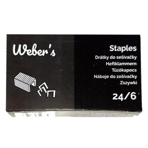 Tűzőkapocs WEBER'S 24/6 1000 darabos