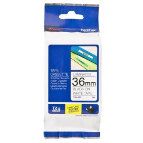   Feliratozó szalag BROTHER TZE-261 36mmx8m laminált fehér alapon fekete írásszín