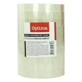   Ragasztószalag OPTIMA víztiszta 15mmx66m átlátszó 10 darabos