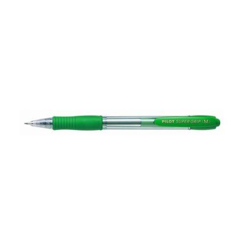 Golyóstoll PILOT Super Grip Ball Point Pen Fine nyomógombos zöld