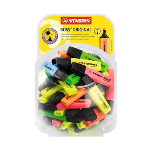 Szövegkiemelő STABILO Boss 60 darabos display