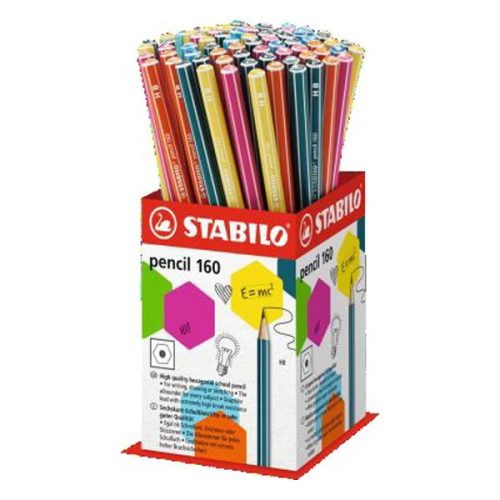 Grafitceruza display STABILO Pencil 160 HB hatszögletű 72 darabos