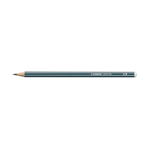 Grafitceruza STABILO Pencil 160 2B hatszögletű olajzöld
