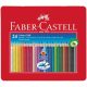 Színes ceruza FABER-CASTELL Grip háromszögletű fémdobozos 24 darabos
