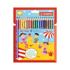   Színes ceruza STABILO Trio thick háromszögletű vastag 18 darabos