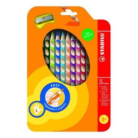   Színes ceruza STABILO Easycolors háromszögletű balkezes 12 darabos