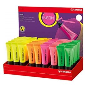 Szövegkiemelő készlet STABILO neon 45 darabos