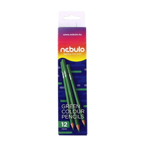 Színes ceruza NEBULO háromszögletű zöld