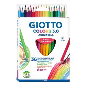   Színes ceruza GIOTTO Colors 3.0 aquarell  háromszögletű 36 darabos