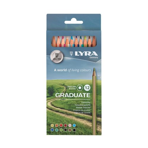 Színes ceruza LYRA Graduate hatszögletű 12 darabos