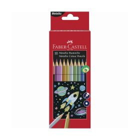   Színes ceruza FABER-CASTELL Hexagonal hatszögletű metál színek 10 darabos készlet