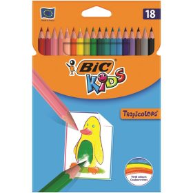   Színes ceruza BIC Kids Tropicolors hatszögletű 18 darabos készlet