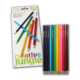  Színes ceruza CREATIVE JUNGLE hatszögletű fehér dobozos 12 darabos