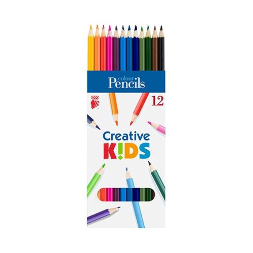 Színes ceruza ICO Creative Kids hatszögletű 12 darabos
