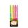 Zseléstoll készlet ZEBRA Sarasa Clip neon nyomógombos 0,5 mm 5 db/készlet