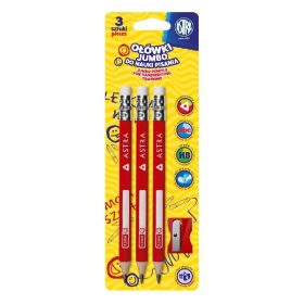 Grafitceruza ASTRA radíros háromszögletű HB 3 darabos