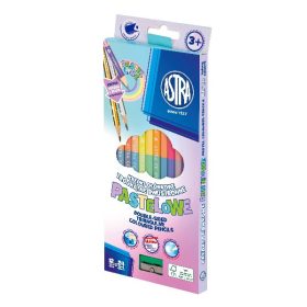   Színes ceruza ASTRA  Duo háromszögletű kétvégű pasztel + arany/ezüst 24 színű