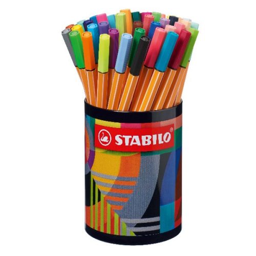 Tűfilc STABILO Point 88 0,4mm Arty henger alakú 45 darabos készlet