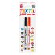 Textilmarker ICO T-Shirt slim M fekete+piros 2 darabos