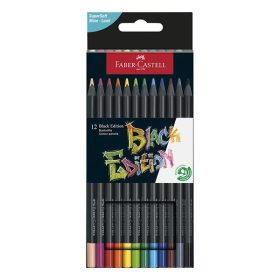   Színes ceruza FABER-CASTELL Black Edition fekete testű 12 darabos