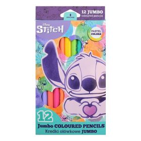   Színes ceruza COOLPACK Lilo és Stitch jumbo háromszögletű  12 darabos készlet pasztell dobozos