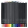 Színes ceruza FABER-CASTELL Black Edition háromszögletű fekete testű 24 darabos