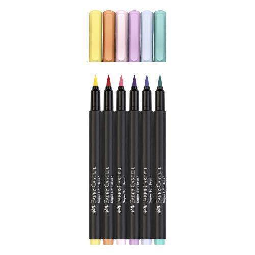 Filctoll FABER-CASTELL Black Edition pasztell 6 darabos készlet