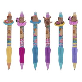   Golyóstoll COLORINO radírozható 3D Capybara 0,5 mm kék írásszín