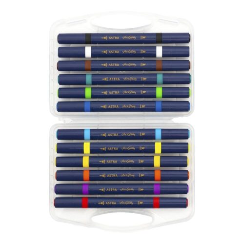 Filctoll ASTRA PEN kétvégű 12 darabos készlet