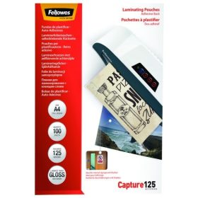   Lamináló fólia FELLOWES A/4 125 mikron fényes öntapadó 100/csom