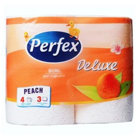 Toalettpapír PERFEX Deluxe barack 3 rétegű 4 tekercses