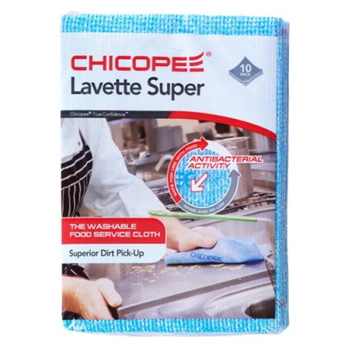 Törlőkendő konyhai CHICOPEE Lavette Super mosható 51 x 36 cm kék 10 db/csomag