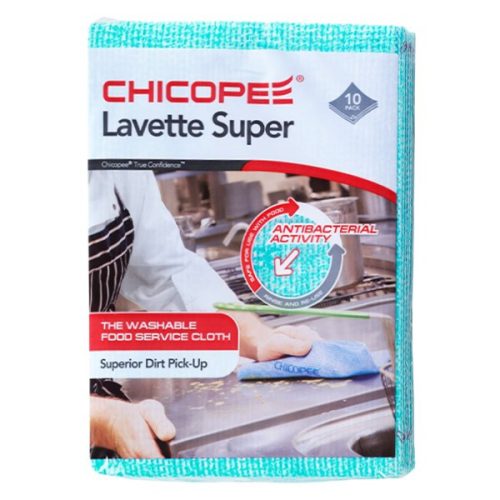 Törlőkendő konyhai CHICOPEE Lavette Super mosható 51 x 36 cm zöld 10 db/csomag