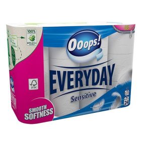   Toalettpapír OOOPS! Everyday Sensitive 3 rétegű 24 tekercses