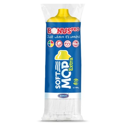 Felmosó pótfej BONUS SoftMop extra HoReCa HACCP 160g sárga